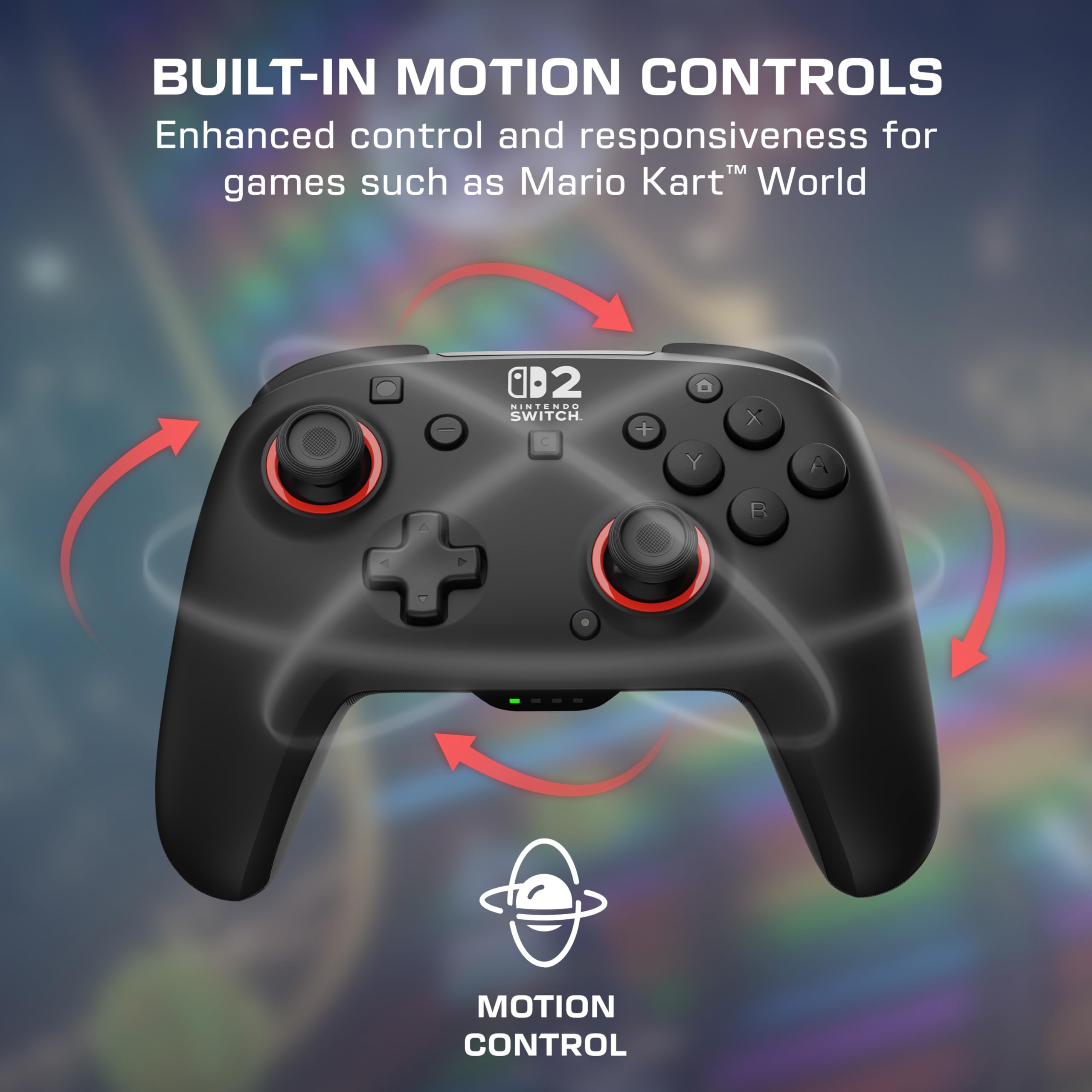 Turtle Beach Rematch Schwarz Kabelloser RGB-Gaming-Controller offiziell lizenziert für Nintendo Switch 2 4
