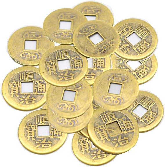 200 Pièces De Monnaie Chinoise Feng Shui - Alliage Métal - Pour Richesse Et Santé - Cadeau Nouvel An Chinois