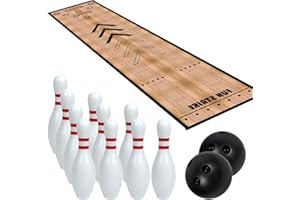 XONYOOM Mini Bowling Set Bowling Alley & Lane Games Indoor Outdoor Home Bowling Set Bowling Pins & Ball Set for Backyard, Law