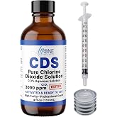 Chlorine Dioxide Solution Pure Chlorine Dioxide 3000 PPM ClO2 CDS Glass Bottle 4 oz CDS Solution - Made in USA | Allone Wellness
