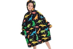 Blanket Hoodie, Oversized Wearable Sweatshirt Blankets Soft Hug Plush with Front Pocket, Cozy Warm Giant Hooded Snuggle Sweat