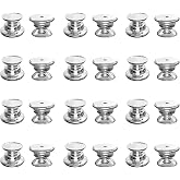 24PCS Drawer Knob Base for DIY Crystal Epoxy Resin, Drawer Handle Accessories Home Room Decoration, Alloy Metal Base Bulk for DIY Resin Knob