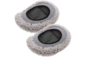 GALPADA 2pcs Telescoping Car Wash Mop with Soft Chenille Replacement Heads, Scratch-Free Long Handle Brush