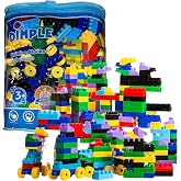 Dimple 600 Piece Large Building Blocks for Toddlers, Kids Interlocking Toys | Stackable Blocks, Multi-Colored Toys, Safe Non-toxic Plastic, Waterproof, Bright Colors, For Boys and Girls Age 3+