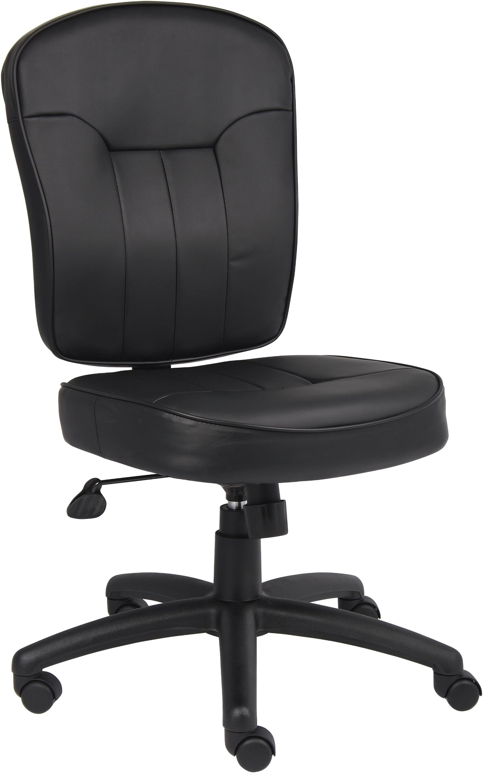 Mid-Back LeatherPlus Task Chair Optional Arms Arms: Not Included