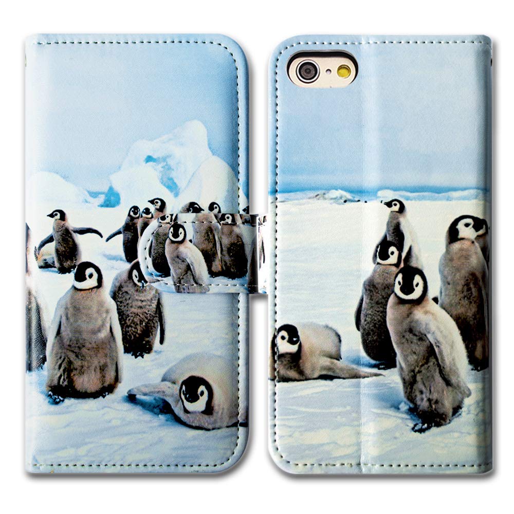 BCOV iPhone SE 3rd Gen Case,iPhone 8 Case,iPhone 7 Wallet Case, Cute Playing Penguin Leather Flip Wallet Case Cover with Card Slot Holder Kickstand For iPhone 8/7/iPhone SE 2022 2020