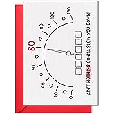 HOMEVAGE Funny 80th Birthday Card, Happy Decoration Gift on 80 Year Old Birthday for Him, Her, Men, Women - Humor Card, Folded 5x7inch with Red Envelope