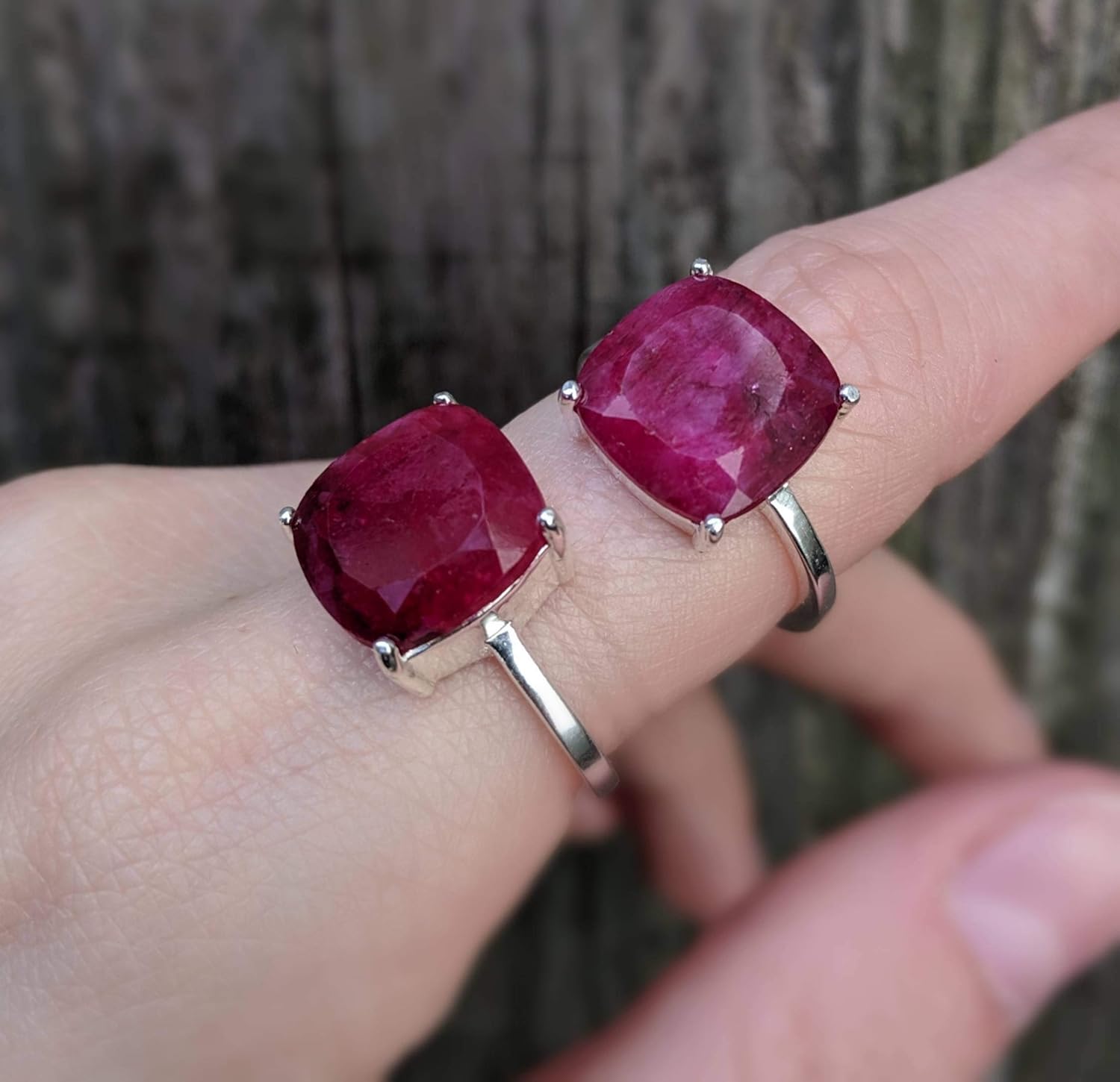 Amazon.com: Large Natural Ruby Ring 