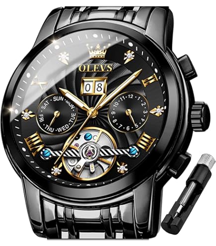 Amazon.com: OLEVS Automatic Watches for Women Rose Gold  display picture 2