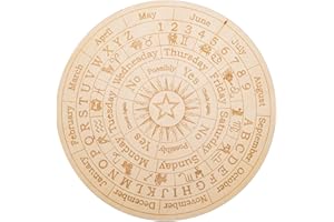 Anzices 9.8 Inch Star Pendulum Board, Wooden Dowsing Ornament Divination Metaphysical Message Board for Witchcraft Wiccan Alt