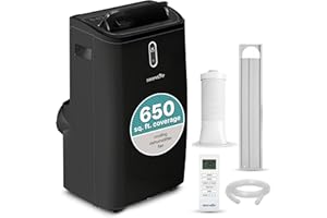 SereneLife 14000 BTU Portable Air Conditioner - 3-in-1 Compact Standing Air Conditioner for Room Up to 400 Sq. Ft. - Floor AC