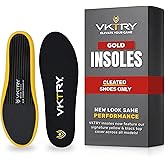 VKTRY Gold for Cleated Shoes - Carbon Fiber Performance Insoles Customized Athletic Inserts for Football, Baseball, Soccer, Golf, Lax & More | Run Fast, Jump High, US M11-11.5, W13-13.5, 121-170lb