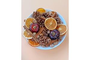 APRAGAZ Fall Potpourri Bowl Filler with Mini Pumpkin, Cinnamon Stick, Dried Orange Slices, Pine Cone-Perfect for Farmhouse Harvest Christmas Thanksgiving Autumn Halloween Fall Potpourri