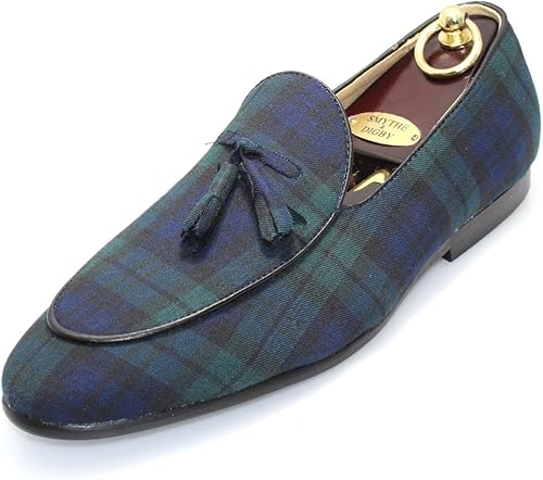 plaid loafers