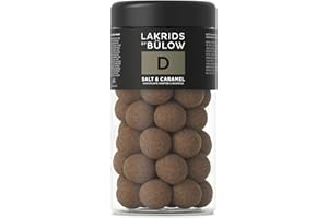 LAKRIDS BY BÜLOW - D - Salt & Caramel - 10.4 oz - Chocolate Coated Gourmet Licorice - Authentic Scandinavian Candy Produced in Denmark