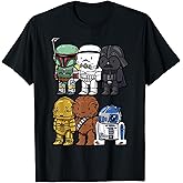 Star Wars Boba Trooper Vader Chewie Chibi Graphic T-Shirt T-Shirt