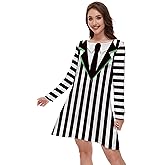 TMSD Halloween Women's A-Line Dress Long Sleeve Funny Party Cosplay Costume