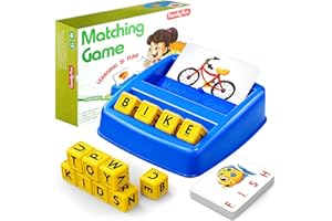HahaGift Educational Toys for 3-5 Year Old Boy Girl Gifts, Matching Letter Learning Games Activities, Ideal Christmas Birthda