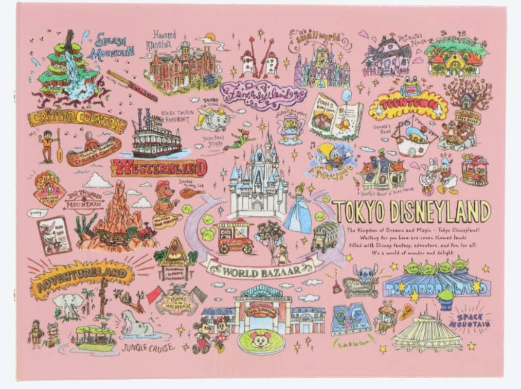 Amazon Co Jp サイン帳 ペン付き ノート フォトポケット付き ファンマップ柄 手書き風 アート 手描き風 東京ディズニーリゾート ミッキー フレンズ Tdr おもちゃ