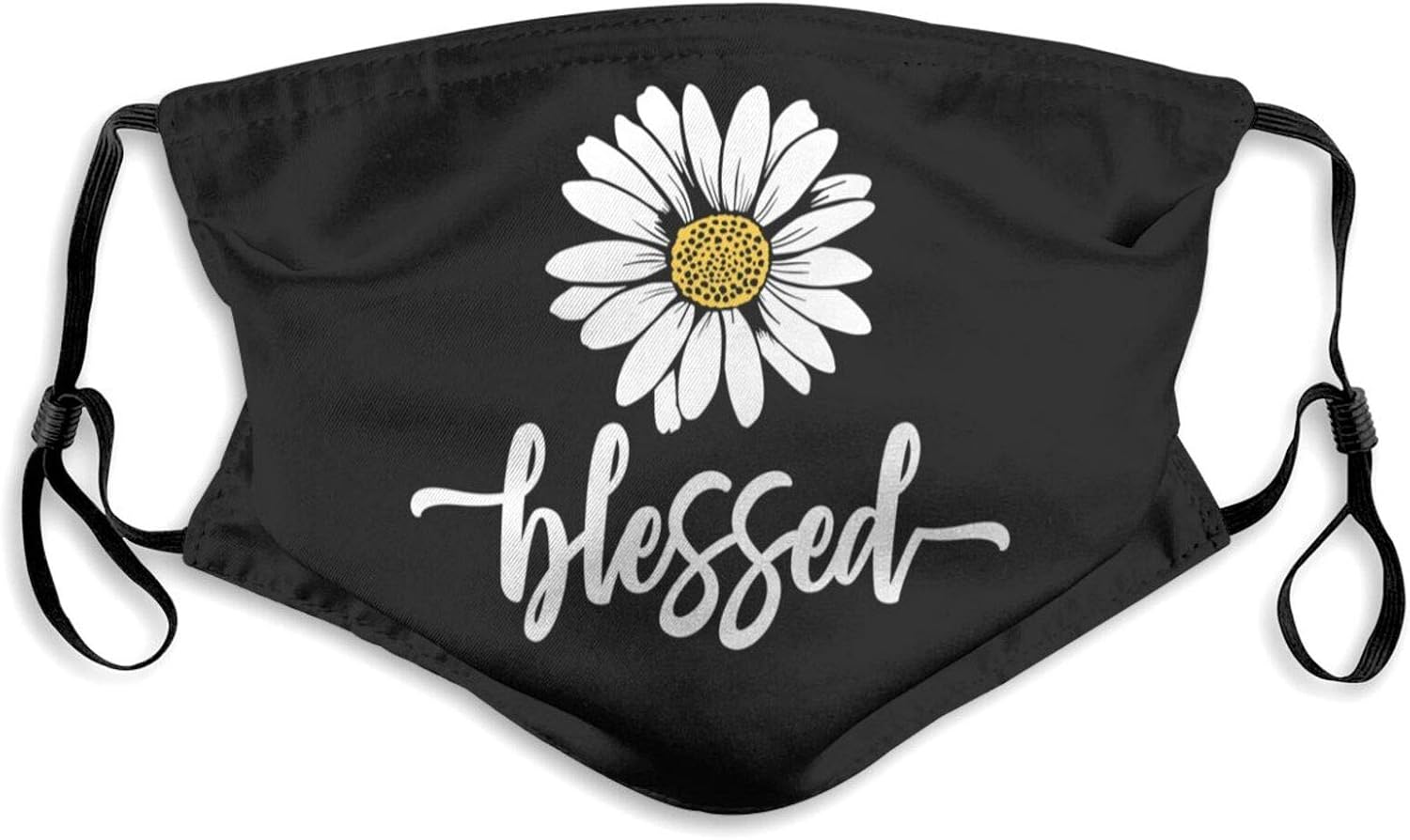 Daisy Flower Blessed Face Mask, Adjustable Washable Reusable Dustproof Balaclava Mouth Cover with 2 Filters for Men Women (Daisy Flower Blessed, One Size) at  Women’s Clothing store