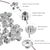 sourcing map M5 x 5mm Chicago Screws Silver Tone Carbon Steel Binding Posts 50 view 4
