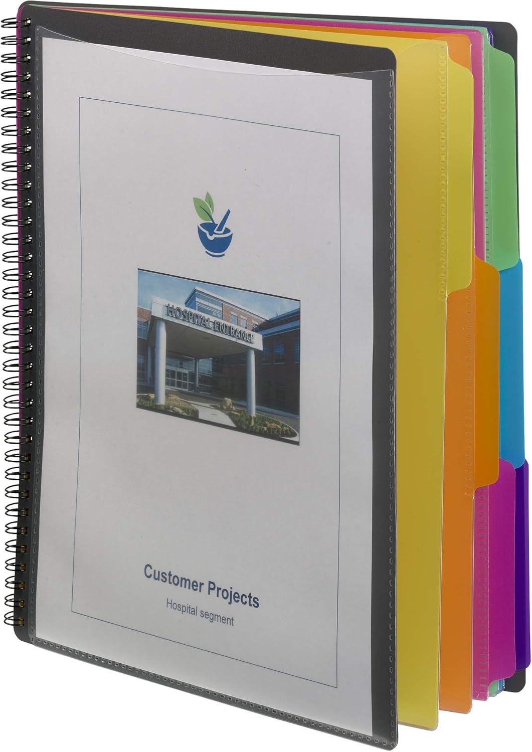 Smead 12 Pocket Poly Project Organizer, Letter Size, 1/3-Cut Tab, Gray with Bright Colors (89207) : Office Products