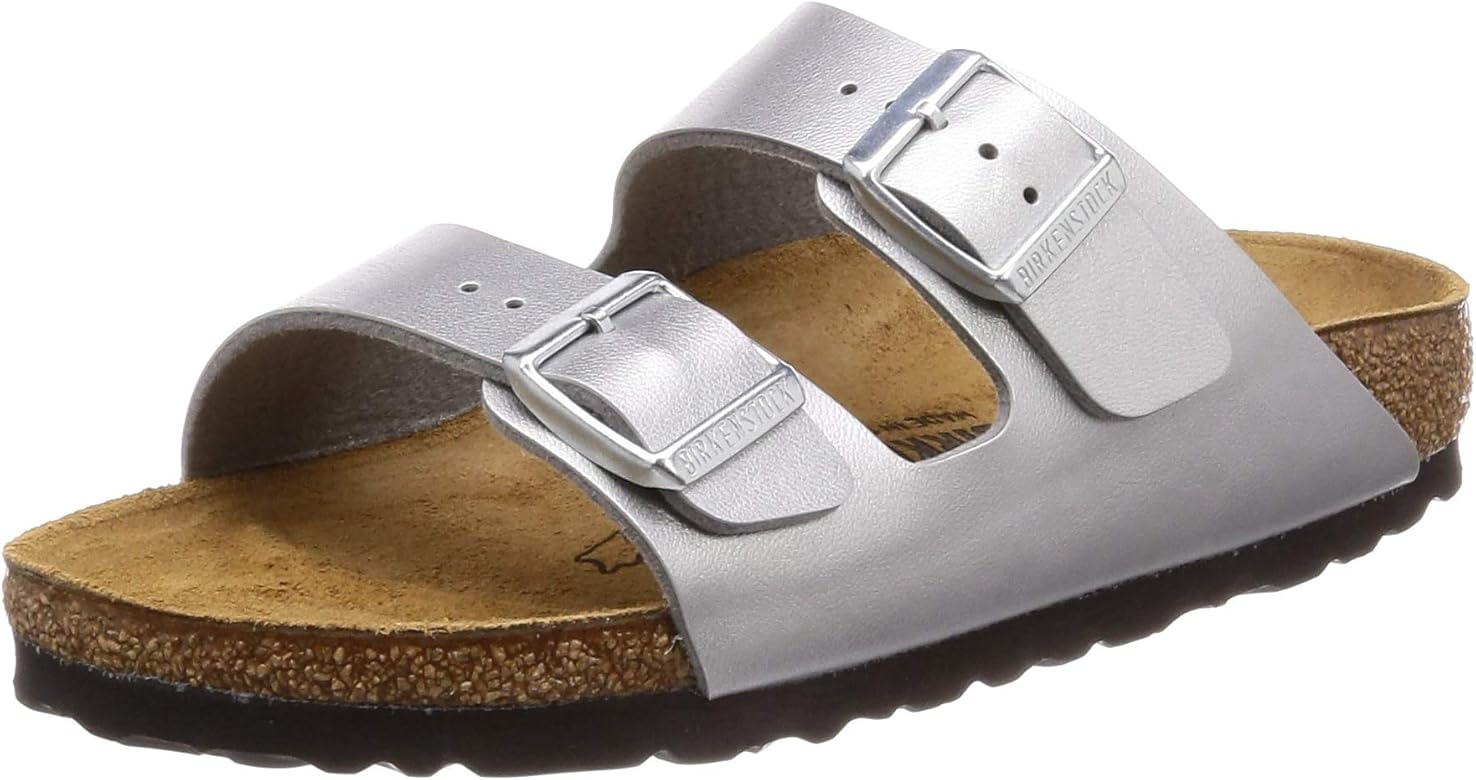 silver birkenstocks