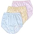 Dixie Belle Women's Underwear Nylon Brief High Waist Scallop Trim 3-Pack 719