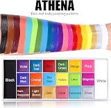 UCANBE Athena Face Body Paint Set 20 Color 10 Brushes Large Pan Halloween view 4