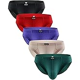 iKingsky Men's Four Way Stretch Pouch Briefs Soft Bulge Underwear Sexy Low Rise Underpanties for Men