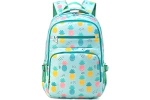 BLUEFAIRY Pinapple Girls Backpack for Kids Elementary Primary School Bookbag Preschool Childs Childrens Cute School Book Bags Morrales Mochilas para Niñas 17 Inch