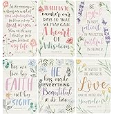 Faithful Finds Journal for Women Faith Prayer Notebooks - 5 x 8 In, 6 Pack, 40 Sheets - Rustic Floral Cover Bible Study Notebook