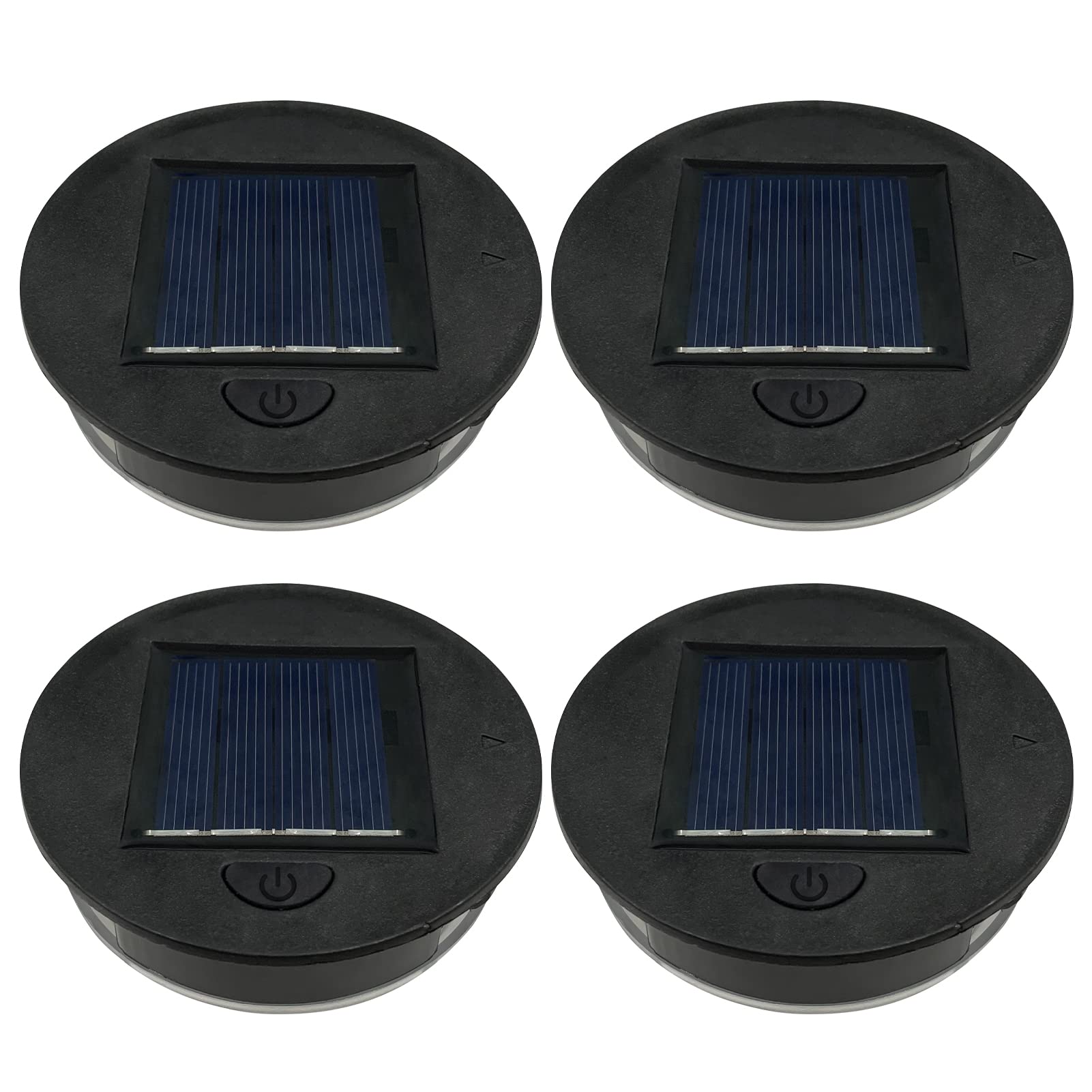 ULEMONDEE 2PCS/4PCS Solar Lantern Light Replacement Top 8CM/3.1inch,LED Solar Panel Lantern Lid Lights Bulb Replacement Part, for Outdoor Hanging Lanterns DIY Table Lights Garden Patio Decor (4PCS)