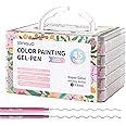 languo Gel Pens for Adult Coloring Books, 45 Colors Set Gel Colored Pens Marker, Perfect for Kids and Adult Drawing Doodling Journaling Art and School Supplies