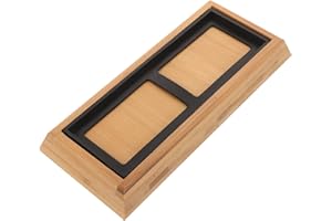 Whetstone Sharpening Stone Storage Holder bamboo whetstone rubber 1 Set Grinding Stone Base