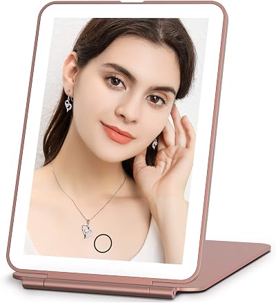 FUNTOUCH Rechargeable Makeup Vanity Mirror 72 LED 3 Color Lights USB