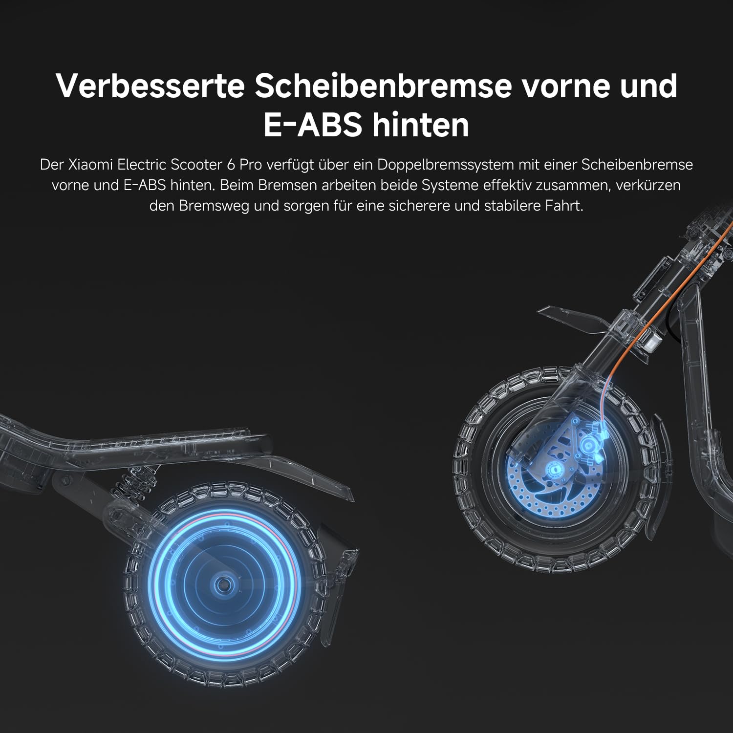 Xiaomi E-Scooter 6 Ultra, 6 Max, 6 Pro mit Deutscher Straßenzulassung (Max 20km/h, bis 75km Reichweite, 12" Tubeless-Reifen, Doppelfederung, Doppelbremse, Faltbarer Scooter) 4