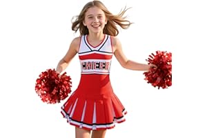 Gortykor Cheerleader Costume for Girls Cheerleading Outfit for Halloween Cheerleader Gifts 3-10 Years