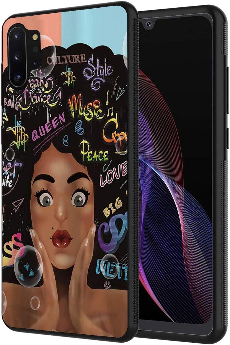 Note 10 Plus case,Slim Anti-Scratch Shockproof Silicone TPU Protective Cover for Samsung Galaxy Note 10 Plus/Note 10 Plus 5G, African American Women