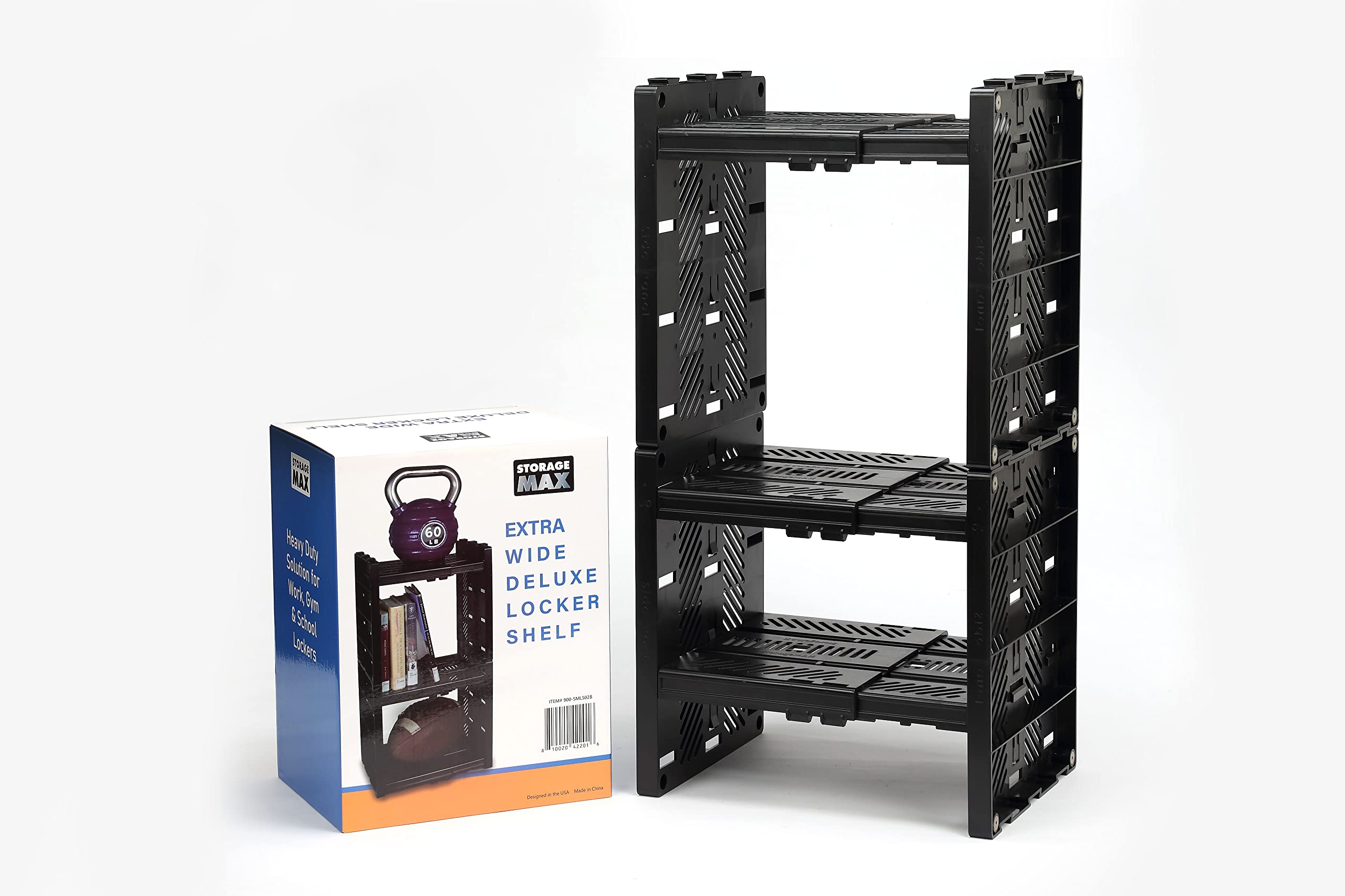 Photo 1 of StorageMax Deluxe Wide School Locker Organizer with 3 Adjustable Shelves - Fits Lockers from 11.5" and 15.5" Wide