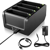 4 Slot Charging Cradle kit for Zebra TC77 TC70 TC75 Battery Charger (1) | SAC-TC7X-4BTYC1, TC77 Charger Station, with Type-C Cable &amp; Power Adapter, Charging Cradle for TC77, BT-000318 Battery Charger