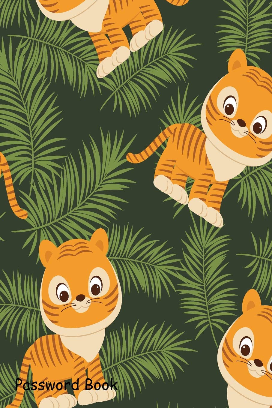 Password Book: Include Alphabetical Index With Tiger Watercolor Floral