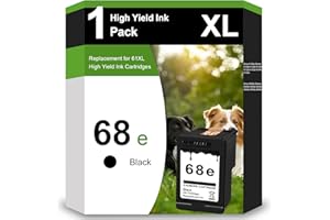 OULADUN 68 Black Ink Cartridge 68e Ink Replacement for 68 Series, Compatible with Envy 6555e, 6552e, 6155e, 6152e, 6558e Prin