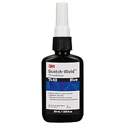 3M Scotch-Weld Threadlocker TL43, Blue, 10 mL Bottle
