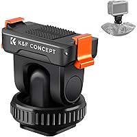 K&F Concept Cold Shoe Action Camera Magnetic Quick Mount Holder, Tripod Mount for DJI Osmo Action 5 Pro Hot Shoe Camera Adapt