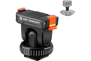 K&F Concept Cold Shoe Action Camera Magnetic Quick Mount Holder, Tripod Mount for DJI Osmo Action 5 Pro Hot Shoe Camera Adapt