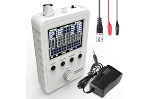 Handheld Digital Oscilloscope Kit - AUKUYEE 2.4"TFT Dso Mini Portable Multimeter Oscilliscope Audio Scope Tester, with Power Supply and BNC-Clip Cable Probe Q15001