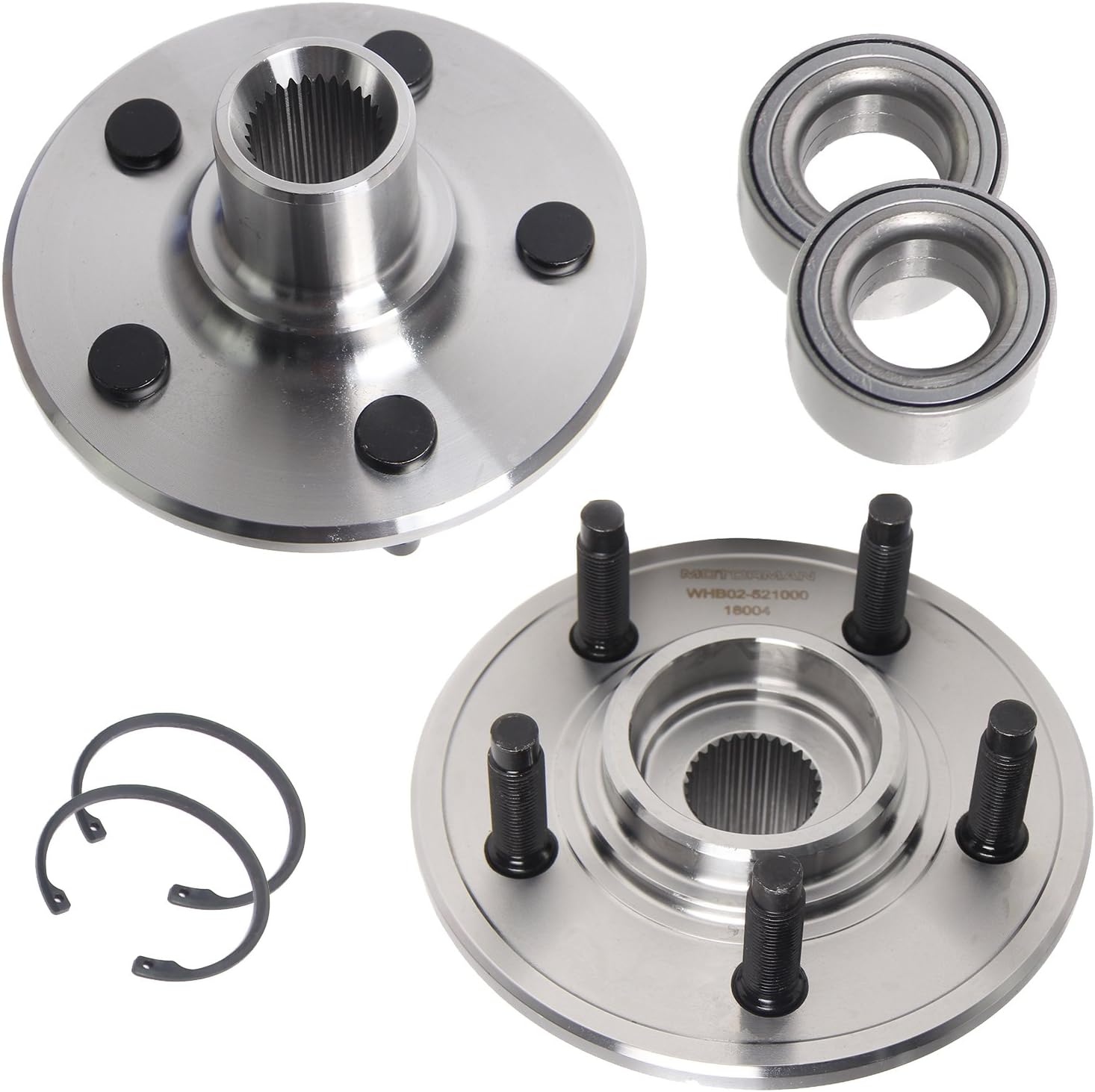 MOTORMAN 521000 Rear Wheel Hub and Bearing Set - Both Left and Right - Pair of 2