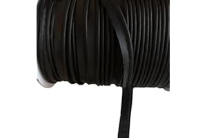 KYEZI DESIGN AND CRAFT 1/8 inch 3mm Cord-Edge Piping Satin Trim, Lip Cord Piping by The Yard, Trim for Clothing Pillows, Lamps, Draperies (Black, 10 Yards)