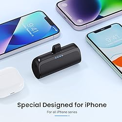 [2 Pack]Mini Portable Charger for iPhone,5200mAh